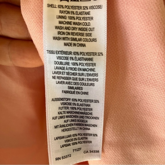 NWT French Connection Pink Whisper Ruffle Hem Mini Dress Adjustable Straps (12) - Picture 5 of 5